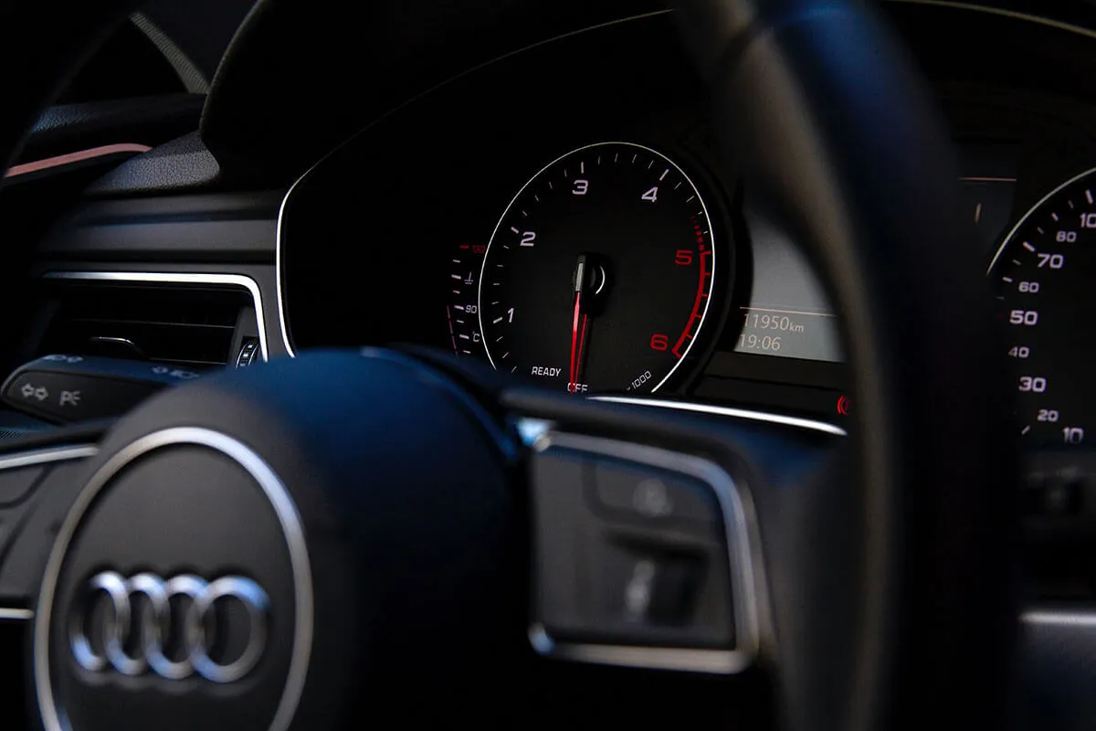 Car interior and dashboard inspection at Bruce Automotive dealership